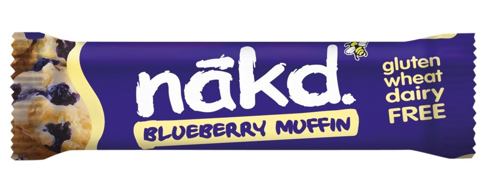 Nakd Bar, Naked Blueberry Muffin, Pack of 18, Nakd Bars, Nakd Blueberry  Muffin, 22 Oz